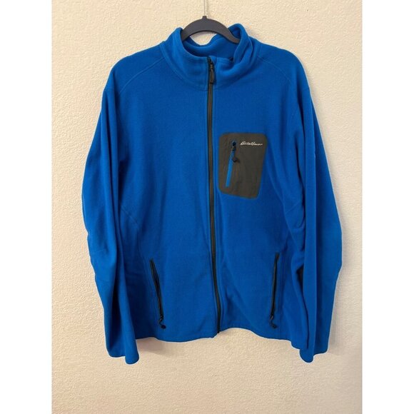 Eddie Bauer First Ascent Polartec blue jacket mens size XL tall - Picture 1 of 7
